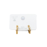 ARETES ZO15887E DORADO BLANCO ACERO INOXIDABLE F22