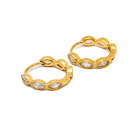 ARETES ZO15887E DORADO BLANCO ACERO INOXIDABLE F22