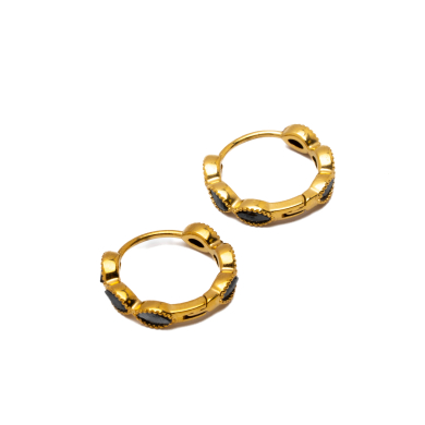 ARETES ZO15887E DORADO NEGRO ACERO INOXIDABLE F22