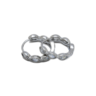 ARETES ZO15887E PLATEADO BLANCO ACERO INOXIDABLE F22