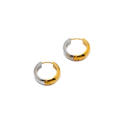 ARETES ZO11253E/5.0*12MM BICOLOR ACERO INOXIDABLE F23