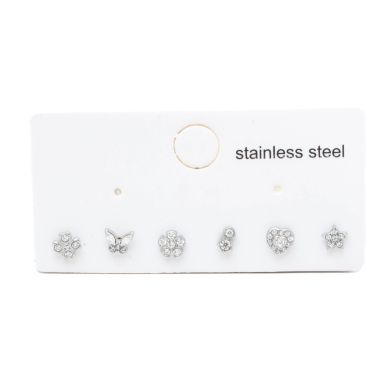 PIERCING ZO13977E/NARIZ PLATEADO ACERO INOXIDABLE F38