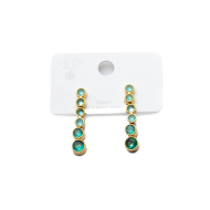 ARETES ZO15783E DORADO VERDE ACERO INOXIDABLE