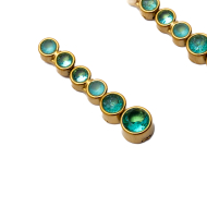 ARETES ZO15783E DORADO VERDE ACERO INOXIDABLE