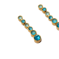 ARETES ZO15783E DORADO AZUL ACERO INOXIDABLE
