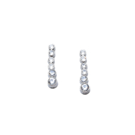ARETES ZO15783E PLATEADO BLANCO ACERO INOXIDABLE