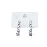 ARETES ZO15783E PLATEADO BLANCO ACERO INOXIDABLE