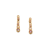 ARETES ZO15783E DORADO ROSA ACERO INOXIDABLE