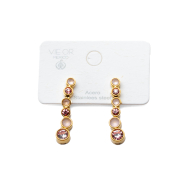 ARETES ZO15783E DORADO ROSA ACERO INOXIDABLE