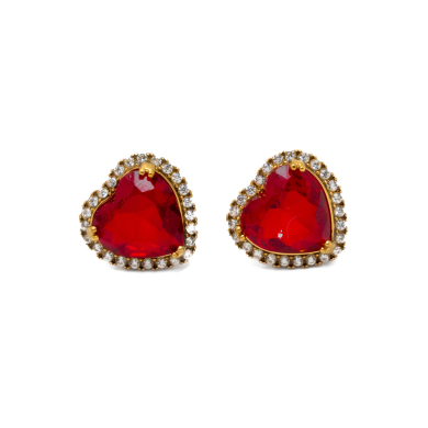 ARETES ZO15344E DORADO ROJO ACERO INOXIDABLE G35