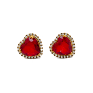 ARETES ZO15344E DORADO ROJO ACERO INOXIDABLE G35