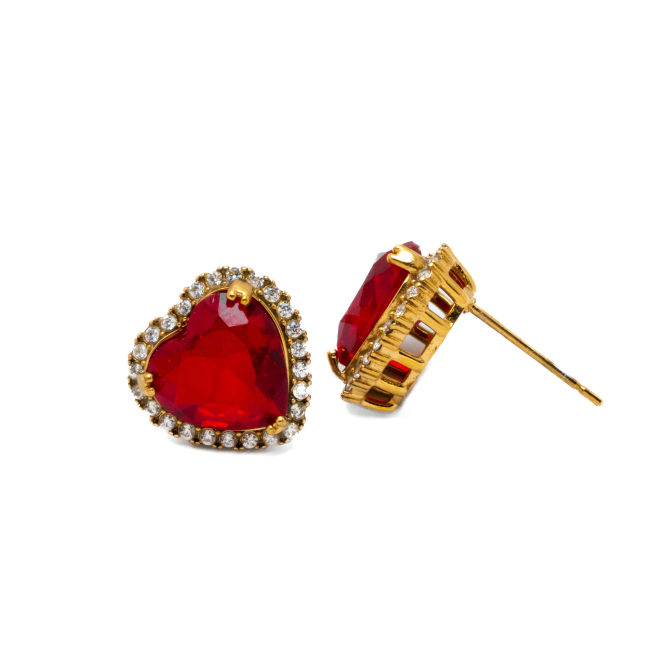 ARETES ZO15344E DORADO ROJO ACERO INOXIDABLE G35