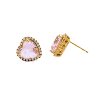 ARETES ZO15344E DORADO ROSA ACERO INOXIDABLE G35