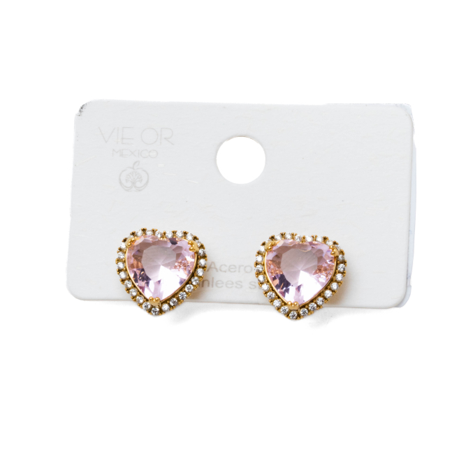 ARETES ZO15344E DORADO ROSA ACERO INOXIDABLE G35