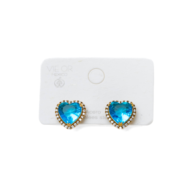 ARETES ZO15344E DORADO AZUL ACERO INOXIDABLE G35