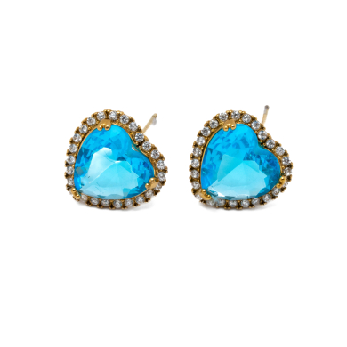 ARETES ZO15344E DORADO AZUL ACERO INOXIDABLE G35