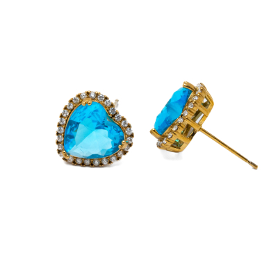ARETES ZO15344E DORADO AZUL ACERO INOXIDABLE G35