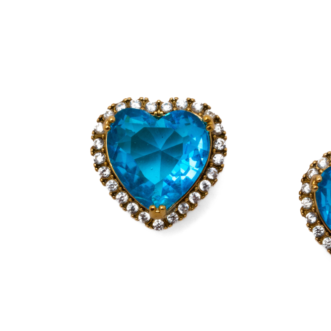 ARETES ZO15344E DORADO AZUL ACERO INOXIDABLE G35