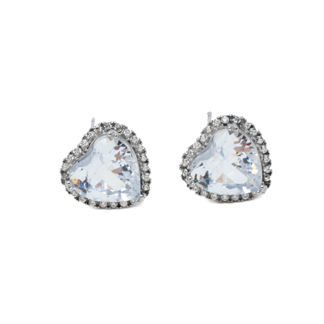 ARETES ZO15344E PLATEADO BLANCO ACERO INOXIDABLE G35