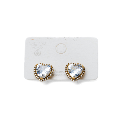 ARETES ZO15344E DORADO BLANCO ACERO INOXIDABLE G35