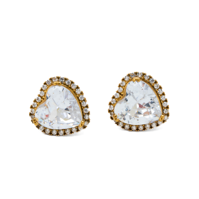 ARETES ZO15344E DORADO BLANCO ACERO INOXIDABLE G35