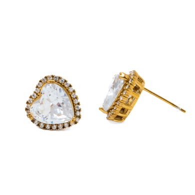 ARETES ZO15344E DORADO BLANCO ACERO INOXIDABLE G35