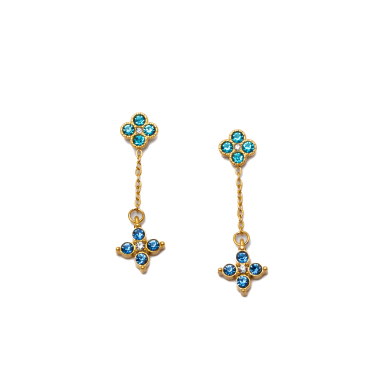 ARETES ZO15102E DORADO AZUL ACERO INOXIDABLE G35
