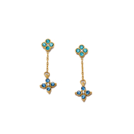 ARETES ZO15102E DORADO AZUL ACERO INOXIDABLE G35