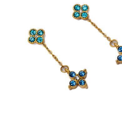 ARETES ZO15102E DORADO AZUL ACERO INOXIDABLE G35