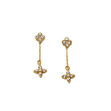 ARETES ZO15102E DORADO BLANCO ACERO INOXIDABLE G35