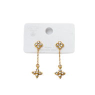 ARETES ZO15102E DORADO BLANCO ACERO INOXIDABLE G35