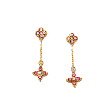 ARETES ZO15102E DORADO ROSA ACERO INOXIDABLE G35