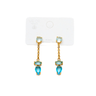 ARETES ZO15484E DORADO AZUL ACERO INOXIDABLE G35