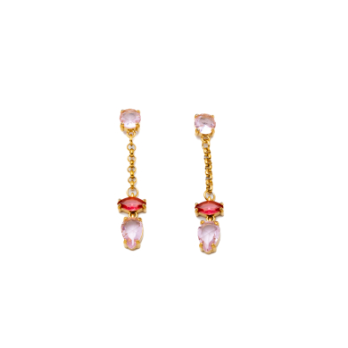 ARETES ZO15484E DORADO ROSA ACERO INOXIDABLE G35
