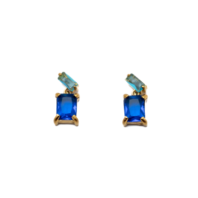 ARETES ZO15487E DORADO AZUL ACERO INOXIDABLE G35