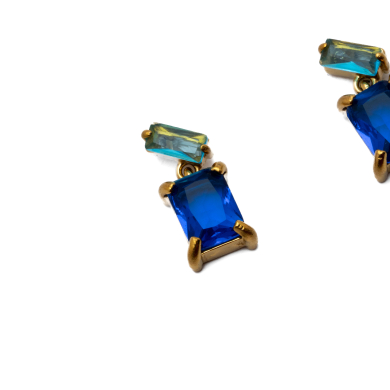 ARETES ZO15487E DORADO AZUL ACERO INOXIDABLE G35