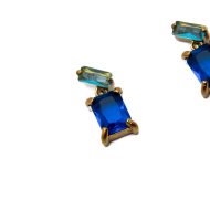 ARETES ZO15487E DORADO AZUL ACERO INOXIDABLE G35