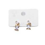 ARETES ZO15487E DORADO BLANCO ACERO INOXIDABLE G35