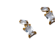 ARETES ZO15487E DORADO BLANCO ACERO INOXIDABLE G35