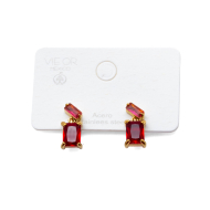 ARETES ZO15487E DORADO ROJO ACERO INOXIDABLE G35