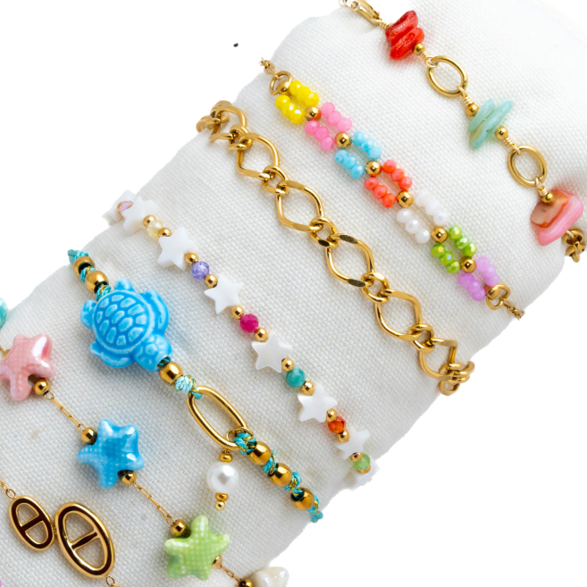 Set 12 Pulseras Y00286 Acero Inoxidable