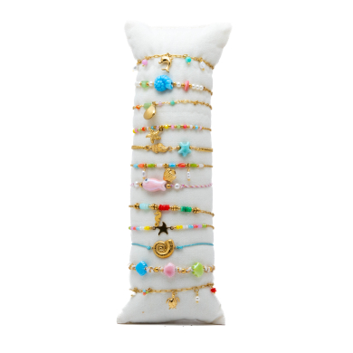 Set 12 Pulseras Y00287 Acero Inoxidable