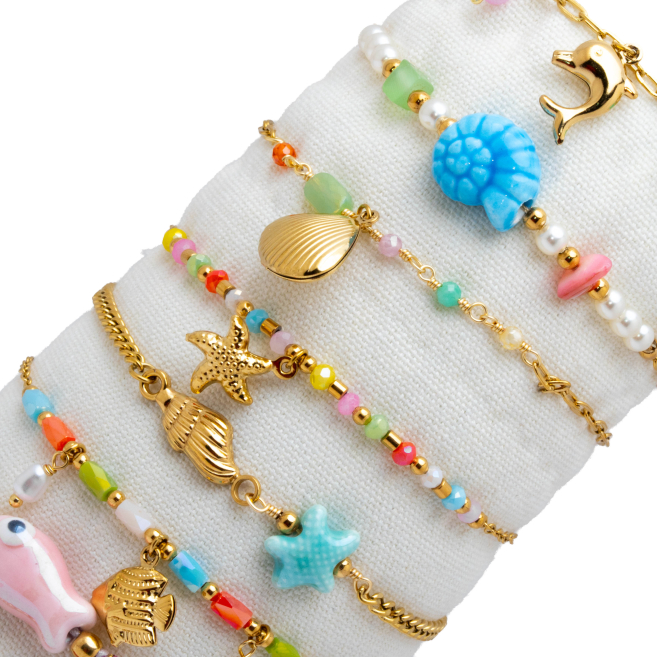 Set 12 Pulseras Y00287 Acero Inoxidable