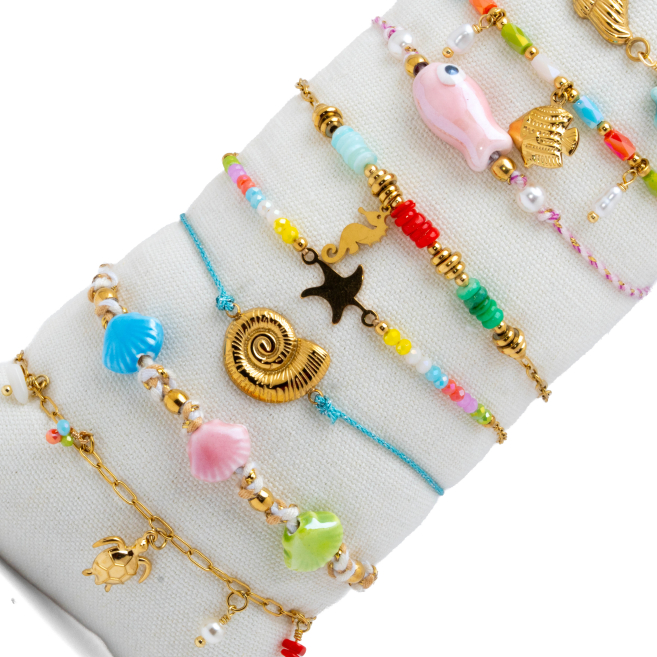 Set 12 Pulseras Y00287 Acero Inoxidable