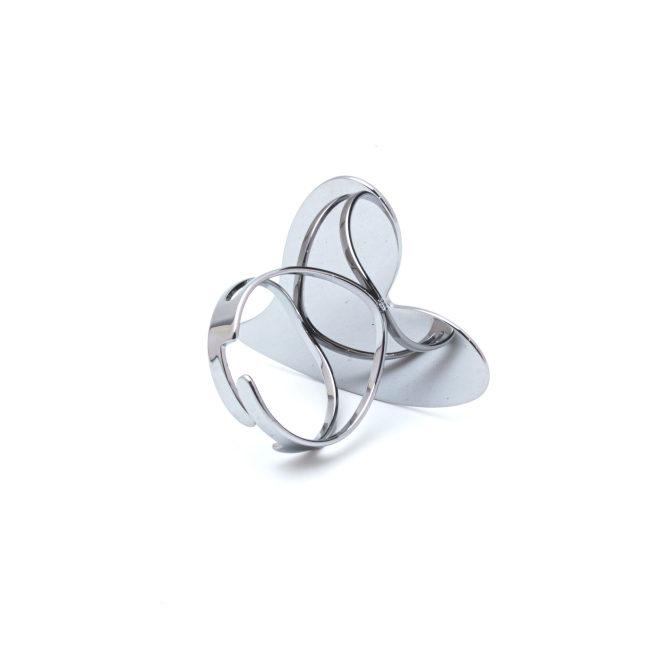 ANILLO ZO9801R PLATEADO ACERO INOXIDABLE 2A54