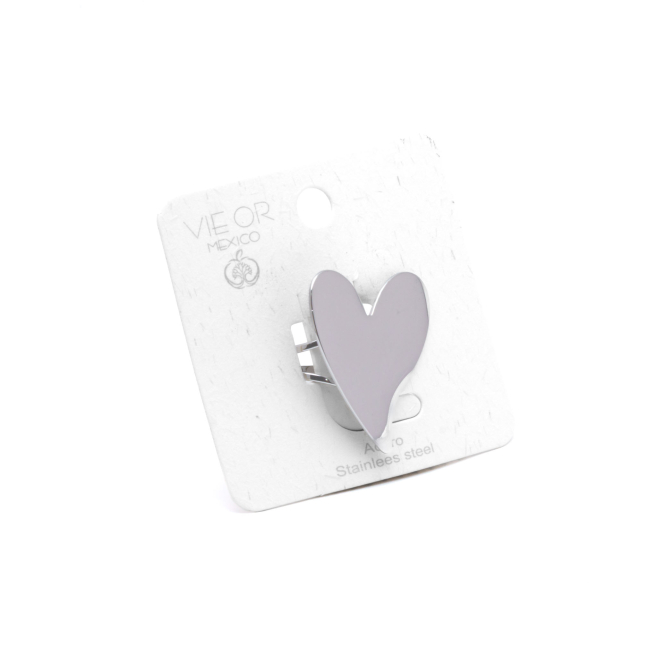 ANILLO ZO9801R PLATEADO ACERO INOXIDABLE 2A54