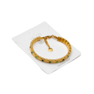 PULSERA ZO15170B VERDE DORADO Acero Inoxidable 2C58