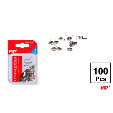 CHINCHETA CROMADA 10MM 100U - H16