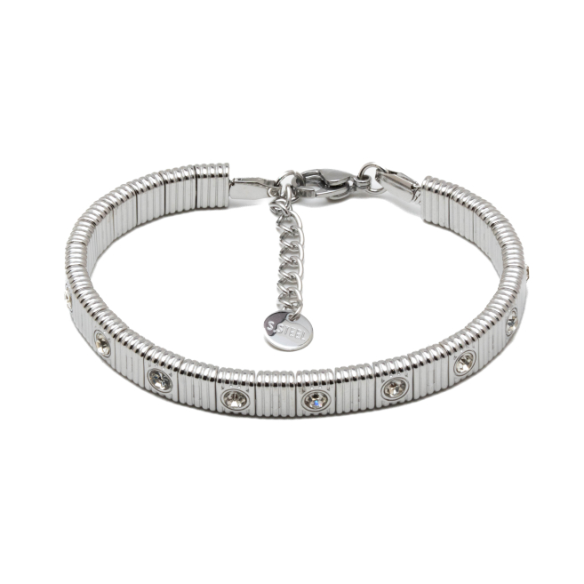 PULSERA ZO15170B BLANCO PLATEADO Acero Inoxidable 2C58