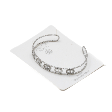 BRAZARETE ZO13812B Plateado Acero Inoxidable -C11